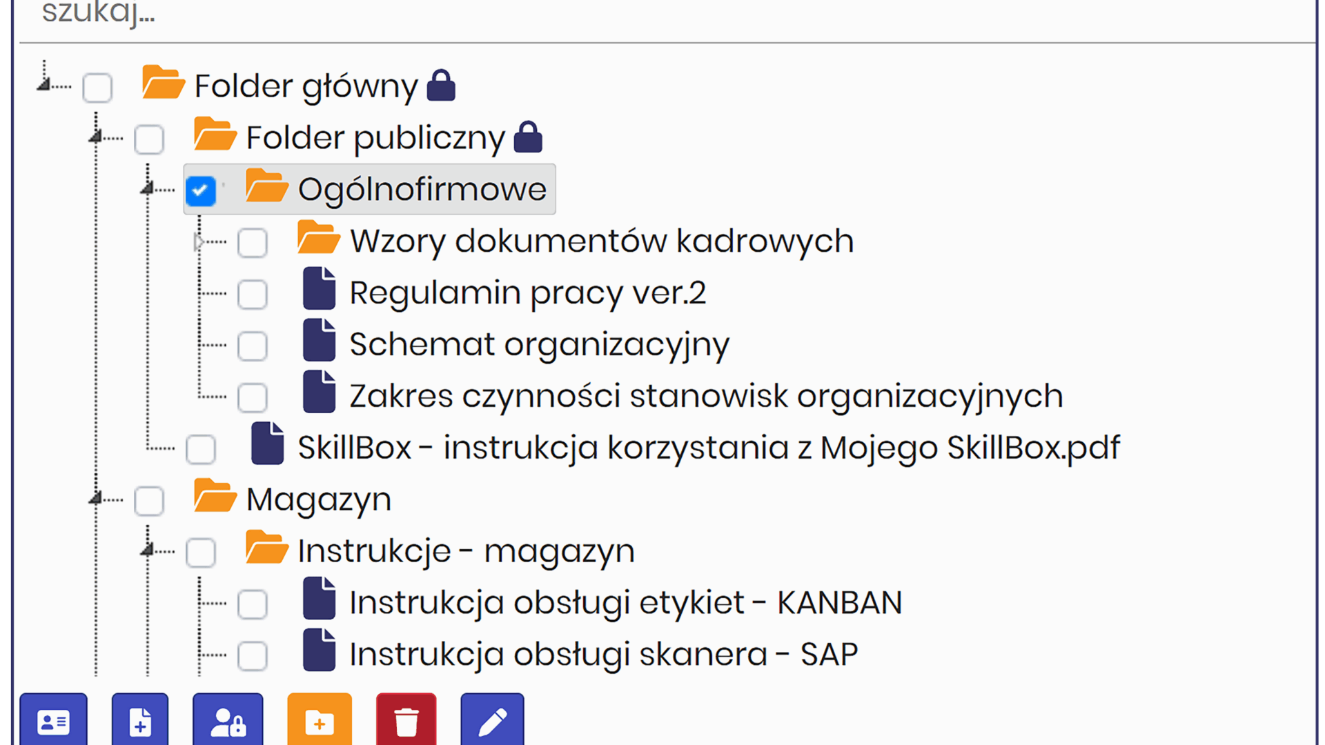 moduł dokumentów w SkillBox