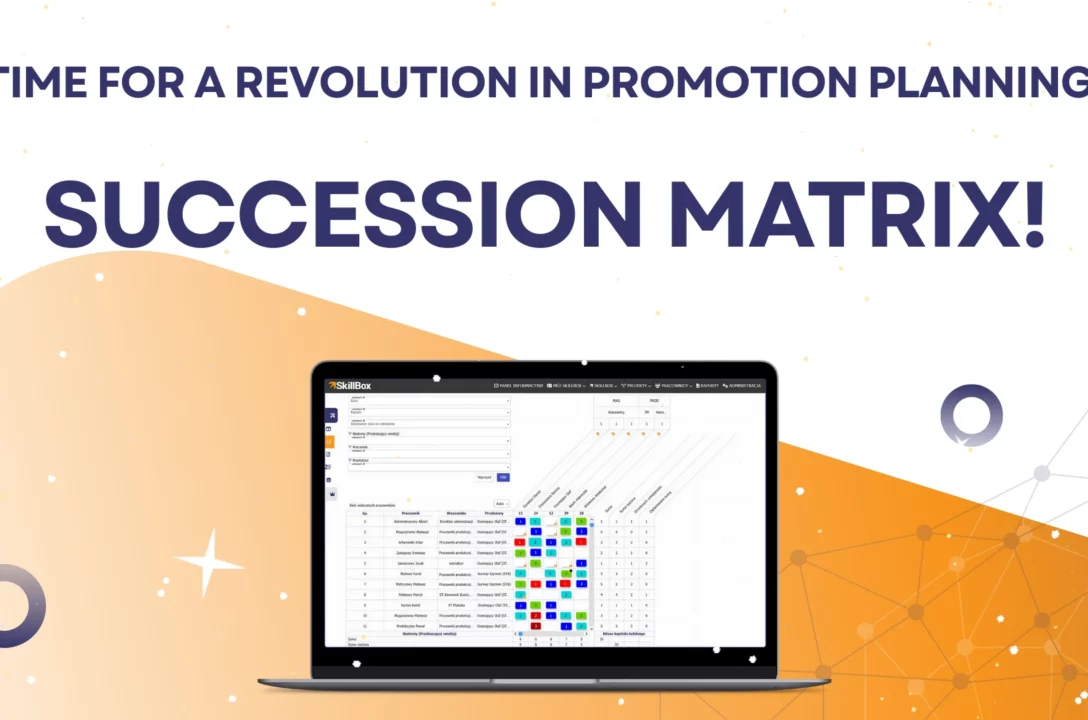 Succession matrix on laptop screen