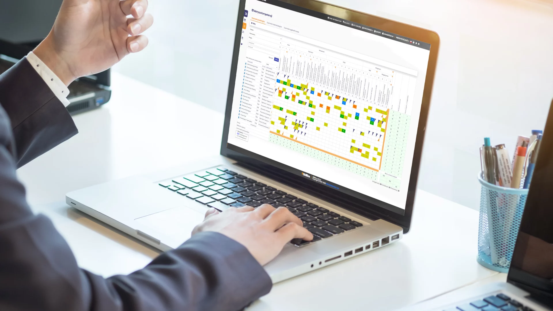 competency matrix on screen