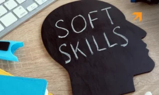 soft skills text on the table
