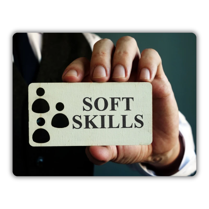 hand with text soft skills