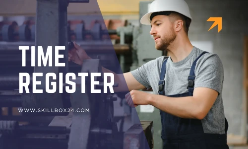 worker in the background of title time registration